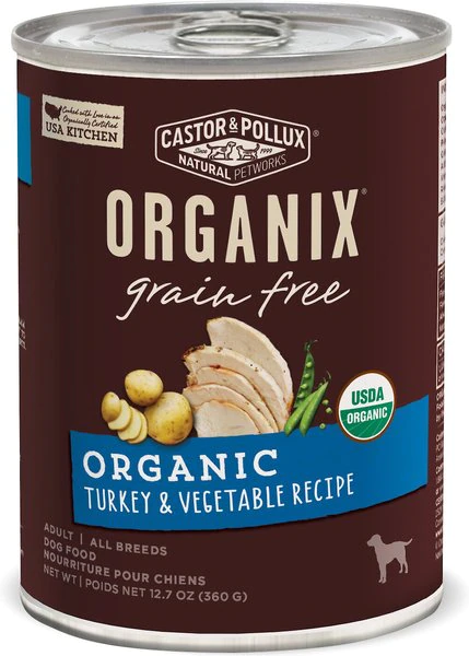 Castor & Pollux Organix Grain-Free Organic Turkey, Carrot & Potato Recipe Adult Canned Dog Food