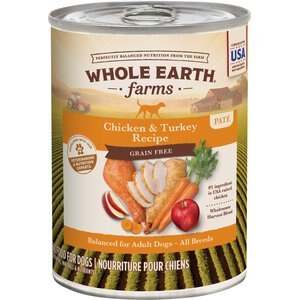 Whole Earth Farms Grain-Free Chicken & Turkey Recipe Canned Dog Food