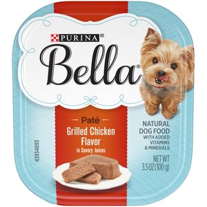 PURINA BELLA GRILLED CHICKEN FLAVOR IN SAVORY JUICES SMALL BREED WET DOG FOOD TRAYS