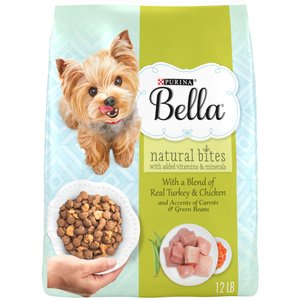PURINA BELLA NATURAL BITES WITH REAL CHICKEN & TURKEY & ACCENTS OF CARROTS & GREEN BEANS SMALL BREED DRY DOG FOOD