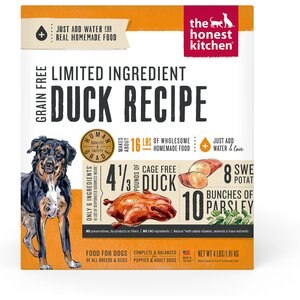 The Honest Kitchen Limited Ingredient Diet Duck Recipe Grain-Free Dehydrated Dog Food