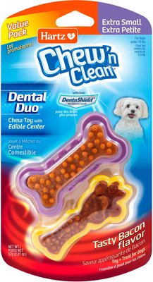 Hartz Chew 'n Clean Dental Duo Dog Treat & Chew Toy