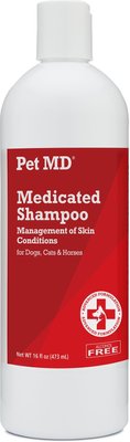 Pet MD Antiseptic and Antifungal Medicated Shampoo for Dogs