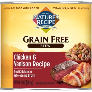 Nature's Recipe Grain-Free Chicken & Venison Stew Canned Dog Food
