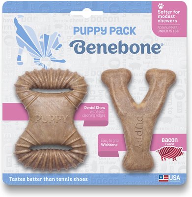 Benebone Bacon Flavor Tough Puppy Chew Toy
