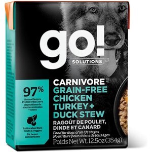 Go! CARNIVORE Grain-Free Chicken, Turkey & Duck Stew Dog Food
