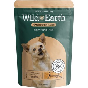 Wild Earth Good Protein Dog Snacks with Koji Peanut Butter Flavor Crunchy Dog Treats