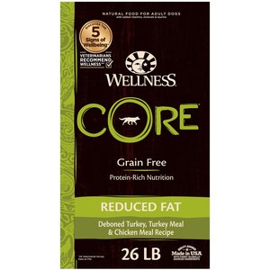 Wellness Core Natural Reduced Fat Grain Free Dry Dog Food