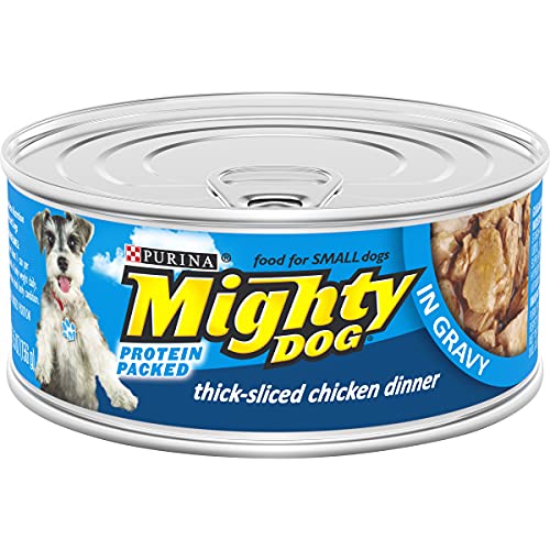 Mighty Dog Thick-Sliced Chicken Dinner in Gravy Canned Dog Food