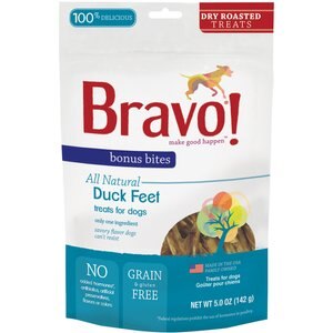BRAVO! BONUS BITES DUCK FEET DRY-ROASTED DOG TREATS