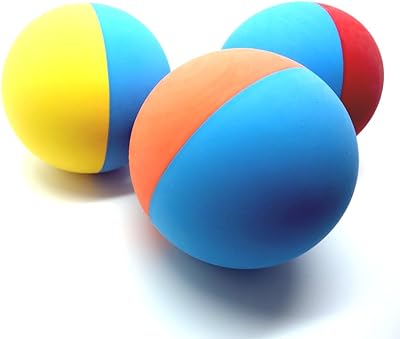 Snug Rubber Dog Balls for Small and Medium Dogs - Tennis Ball Size - Virtually Indestructible (3 Pack - Original)