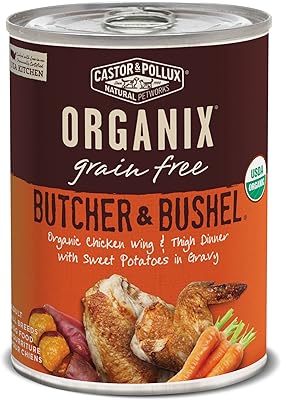 Castor & Pollux Organix Grain-Free Butcher & Bushel Organic Chicken Wing & Thigh Dinner in Gravy Adult Canned Dog Food