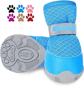 QUMY Dog Boots Waterproof Shoes for Large Dogs
