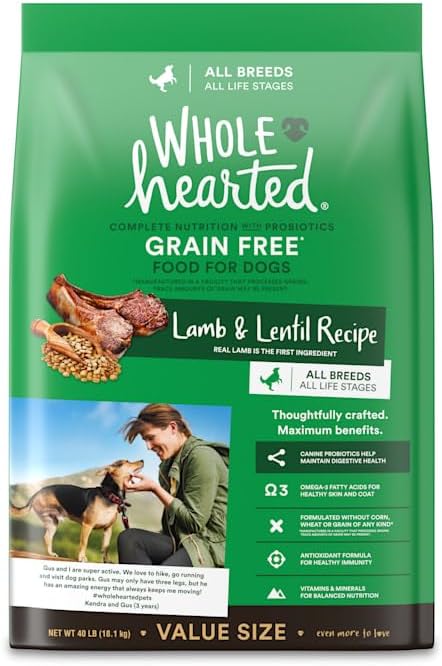 WholeHearted Grain Free All Life Stages Lamb and Lentil Formula Dry Dog Food