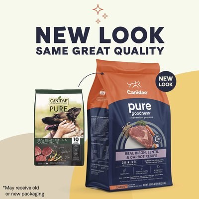 CANIDAE Grain-Free PURE Limited Ingredient Bison, Lentil & Carrot Recipe Dry Dog Food