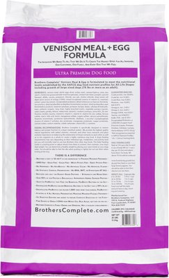 BROTHERS COMPLETE VENISON MEAL & EGG FORMULA ADVANCED ALLERGY CARE GRAIN-FREE DRY DOG FOOD