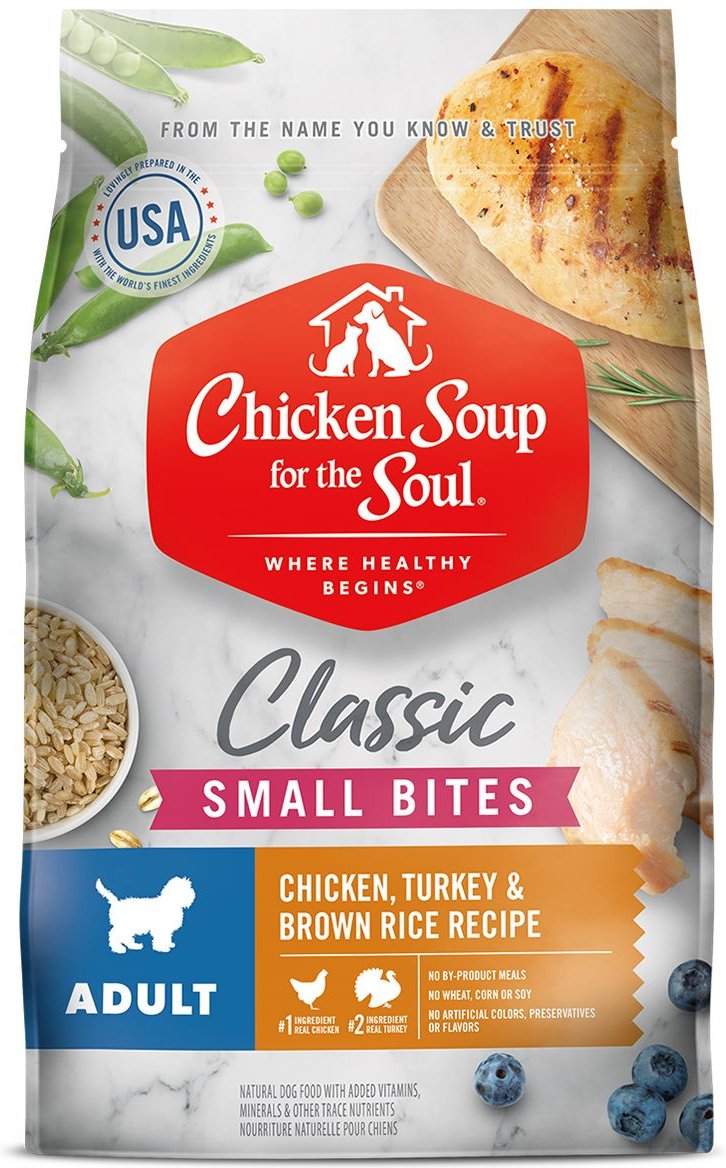 Chicken Soup for the Soul Small Bites Adult Chicken, Turkey & Brown Rice Recipe Dog Food