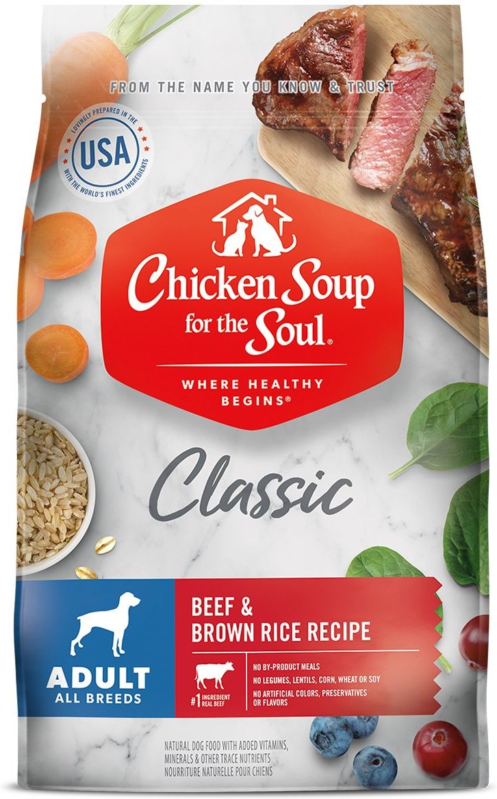 Chicken Soup for the Soul Beef & Brown Rice Recipe Adult Dry Dog Food