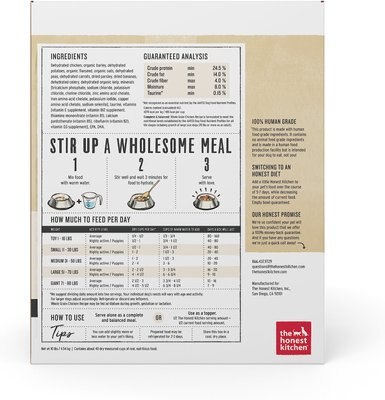 The Honest Kitchen Whole Grain Chicken Recipe Dehydrated Dog Food