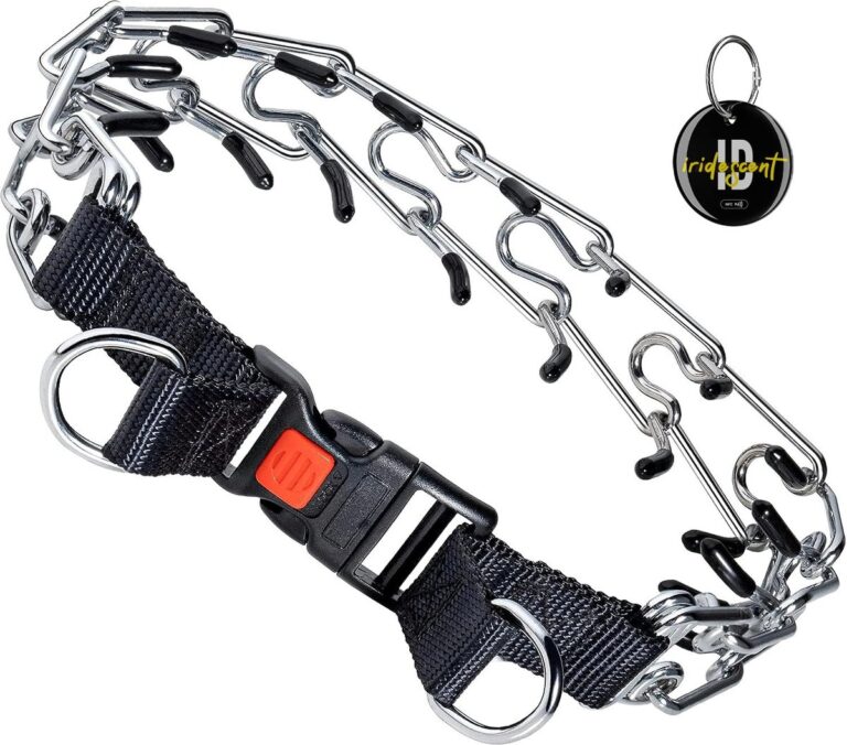 PATPET Quick Release Buckle Prong Training Choke Pinch Dog Collar